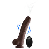 Loadz 8.5 Inch Vibrating Squirting Dildo w- Remote - Dark